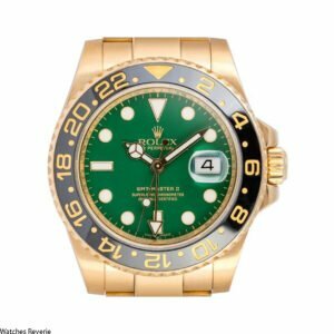 Rolex GMT Master II Yellow Gold Green Dial Replica - 15