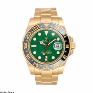 Rolex GMT Master II Yellow Gold Green Dial Replica - 16