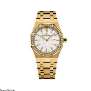 Audemars Piguet Royal Oak Yellow Gold Diamond Bezel Replica - 10