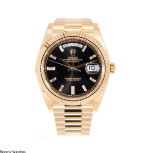 Rolex Day-Date Yellow Gold Black Dial Replica - 10