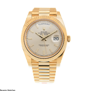 Rolex Day-Date Yellow Gold Diagonal Dial Replica - 10