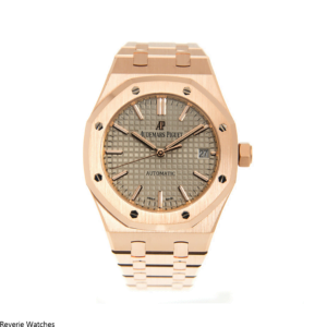 Audemars Piguet Royal Rose Gold Silver Dial Replica - 10