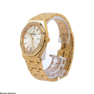 Audemars Piguet Royal Oak Yellow Gold Diamond Bezel Replica - 11