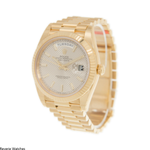 Rolex Day-Date Yellow Gold Diagonal Dial Replica - 11