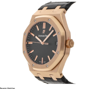 Audemars Piguet Royal Oak Rose Gold Leather Replica - 11