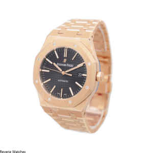 Audemars Piguet Royal Rose Gold Black Dial Replica - 11