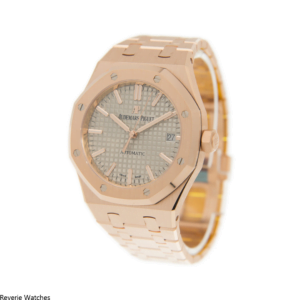 Audemars Piguet Royal Rose Gold Silver Dial Replica - 11