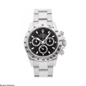 Rolex Daytona Cosmograph Black Dial Silver Bezel Replica - 11