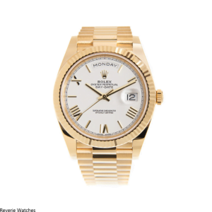 Rolex Day-Date 40 Yellow Gold White Dial Replica - 13