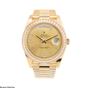 Rolex Day-Date 40 Yellow Gold Diamond Bezel Replica - 13