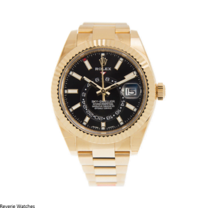 Rolex Sky-Dweller Yellow Gold Black Dial Replica - 13