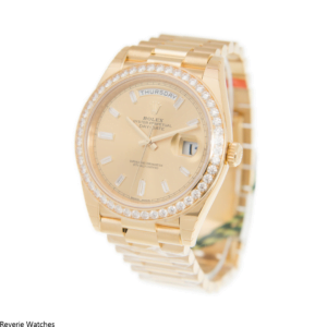 Rolex Day-Date 40 Yellow Gold Diamond Bezel Replica - 14